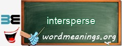 WordMeaning blackboard for intersperse